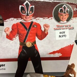 Red Power Rangers Super Samura1 Deluxe Costume